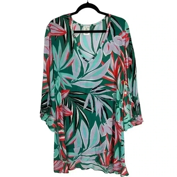 Anne Cole Women's Flounce Tunic Coverup in Zesty Trop Size Small/Medium - Picture 1 of 6